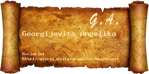 Georgijevits Angelika névjegykártya
